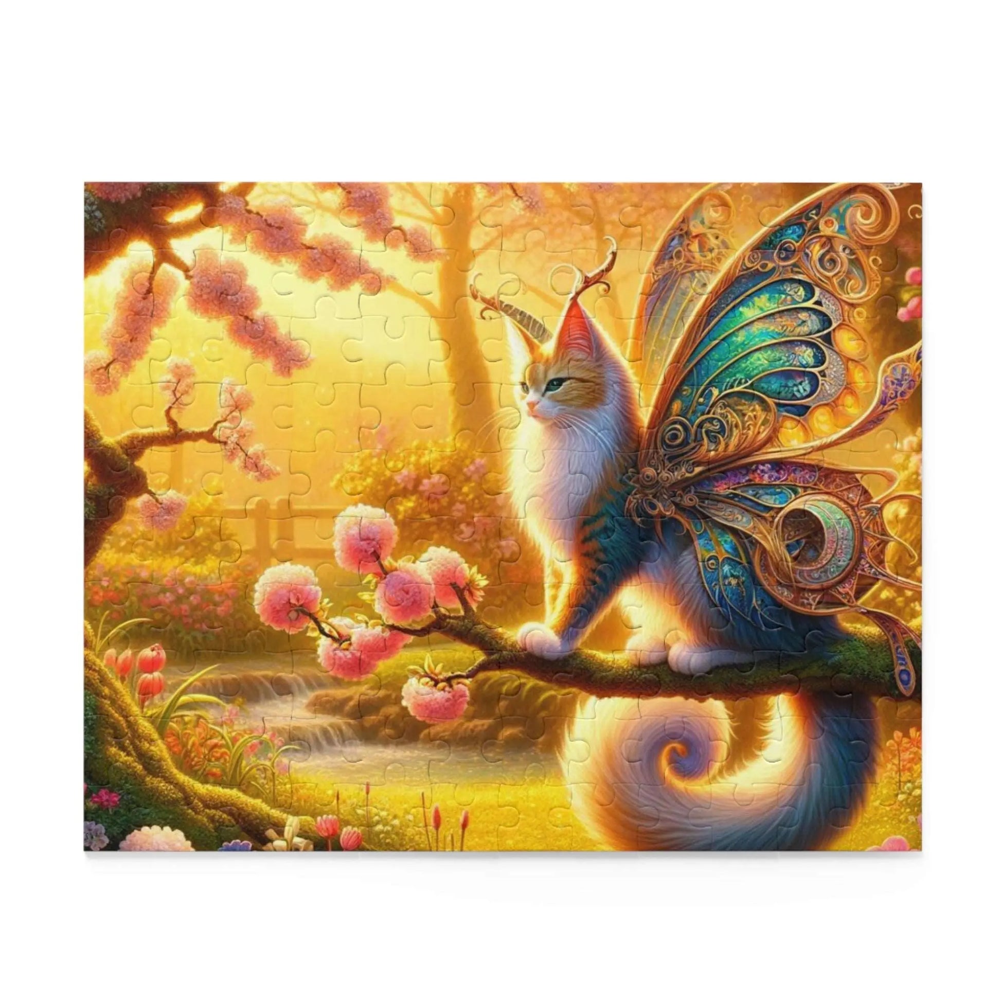 Fairy Cat in Cherry Blossom - Puzzle (120, 252, 500-Piece) - Puzzle