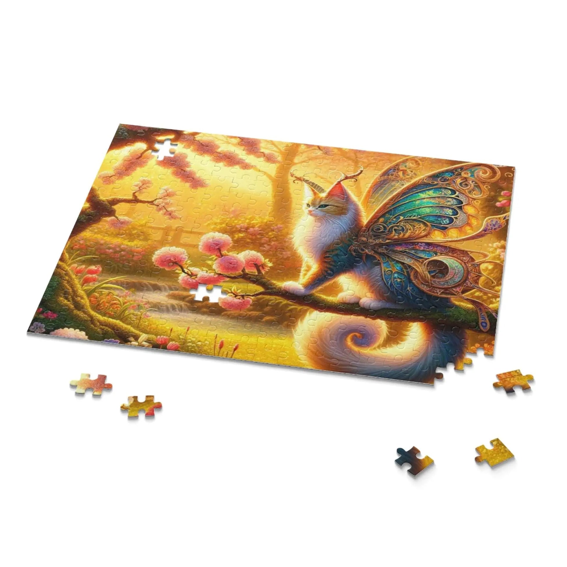 Fairy Cat in Cherry Blossom - Puzzle (120, 252, 500-Piece) - Puzzle