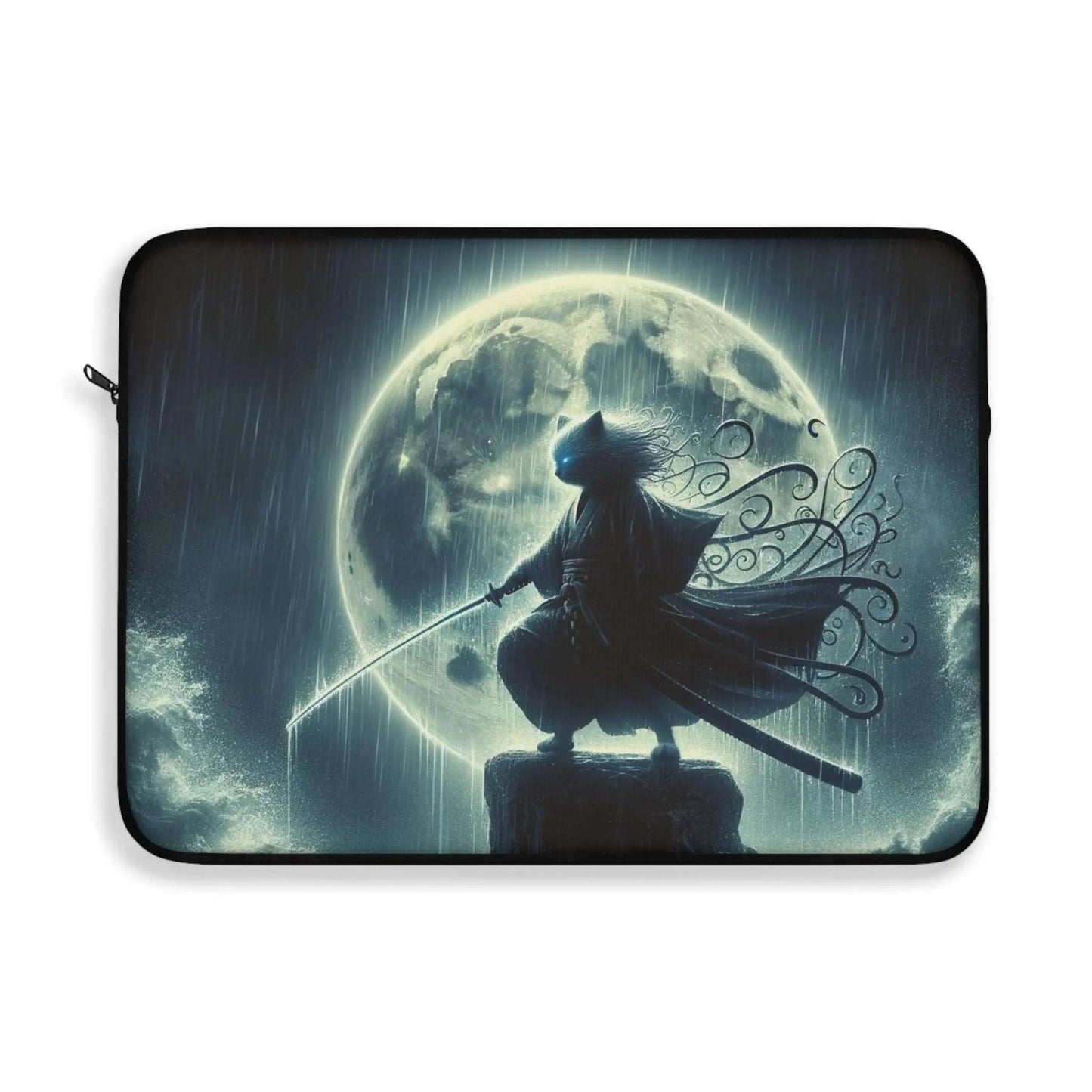 Full Moon Storm Cat Warrior - Laptop Sleeve - Travel Accessory - Laptop Sleeve