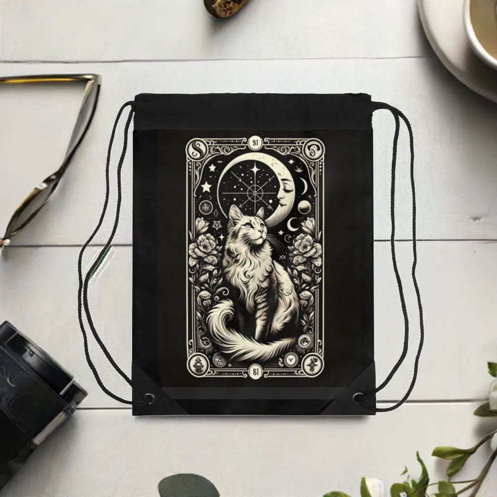 Moon Tarot - Cat Lover - Drawstring Bag   