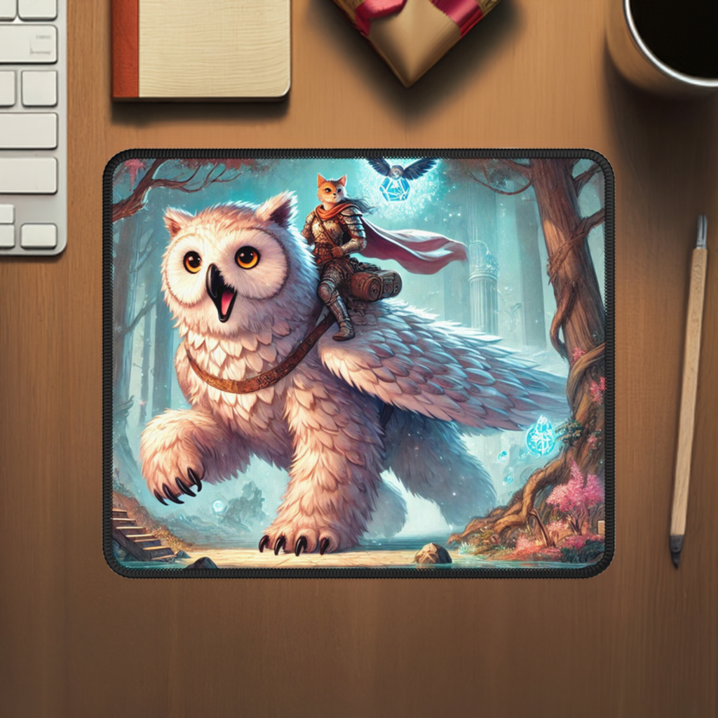 Owl Bear - Cat Lover - Dungeons and Dragons - Gaming Mouse Pad   