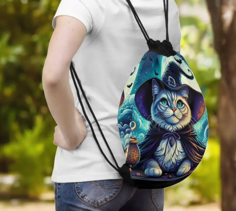 Witchy Cat - Drawstring Bag   