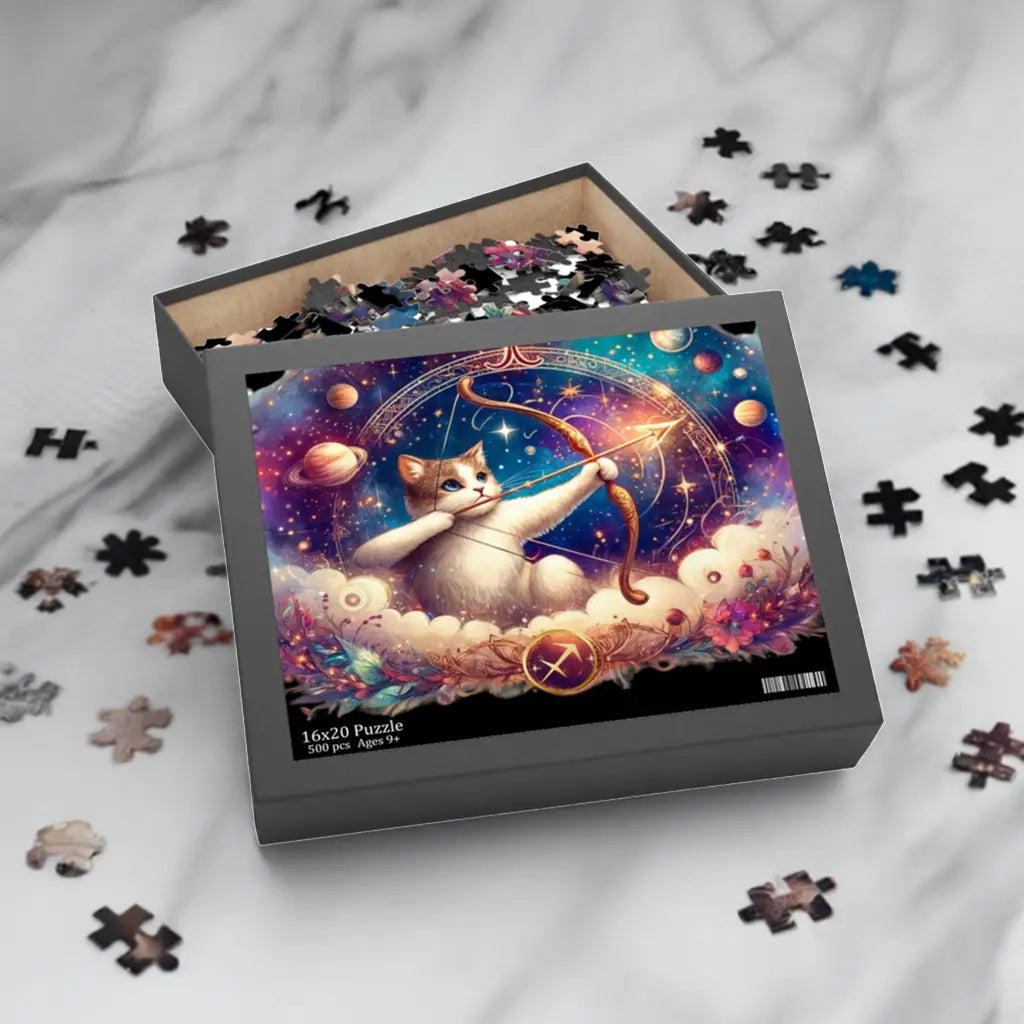 Sagittarious Puzzle - Cat Lover Gift 120, 252, or 500 -piece options   