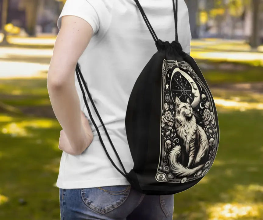 Moon Tarot - Cat Lover - Drawstring Bag   