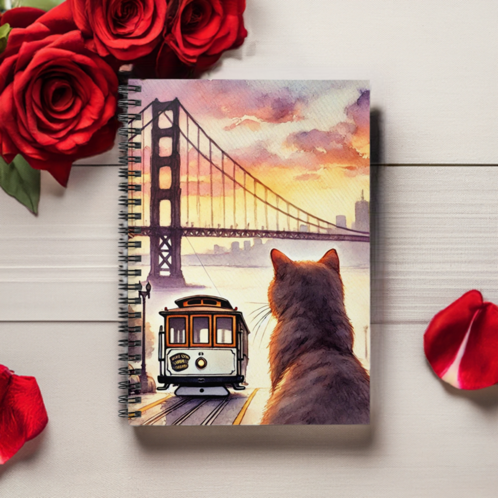 San Francisco - Cat Lover - Spiral Notebook - Ruled Line   