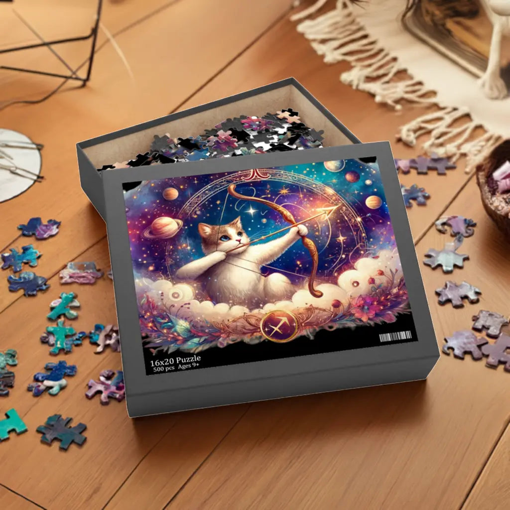 Sagittarious Puzzle - Cat Lover Gift 120, 252, or 500 -piece options   