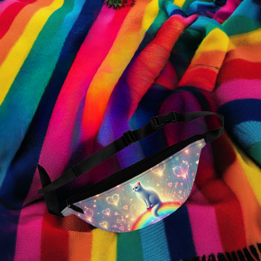 Rainbow Hearts - Cat Lover - Fanny Pack   