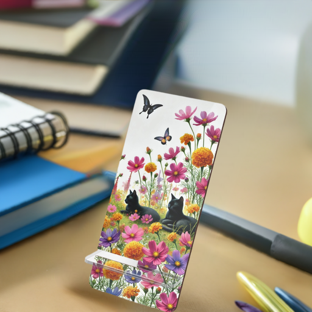 October Birth Flower - Cat Lover - Mobile Display Stand for Smartphones   