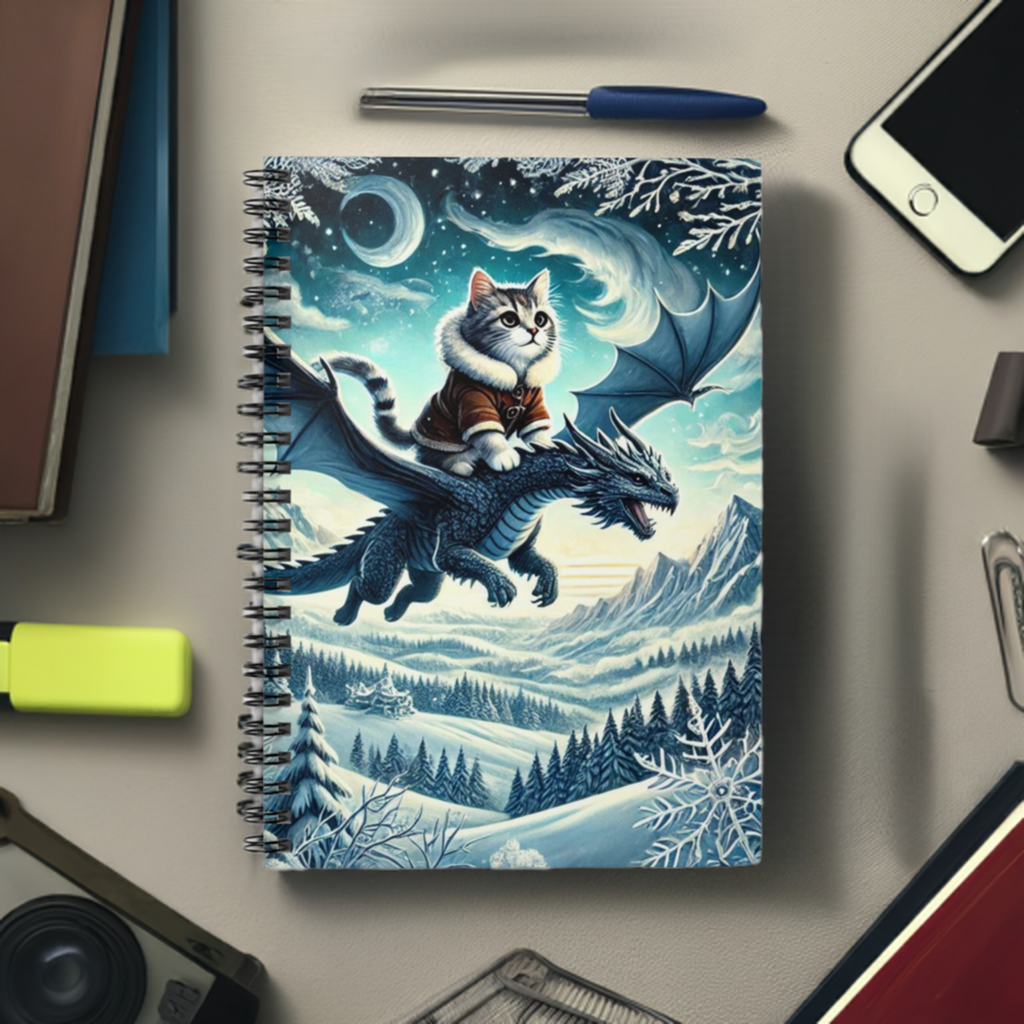 Winter Dragon Adventures - Spiral Notebook - Ruled Line   