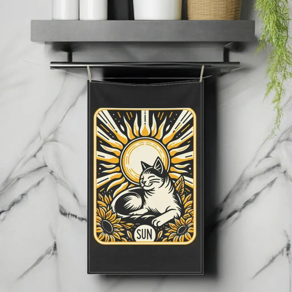 Cat Sun Tarot Graphic - Kitchen Towel   