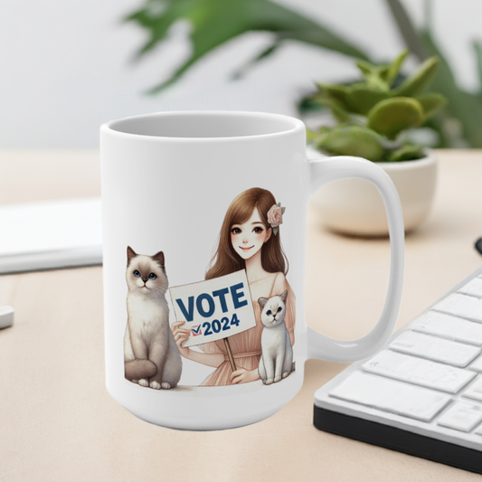 Childess Cat Lady - Vote 2024 - Mug 15oz   