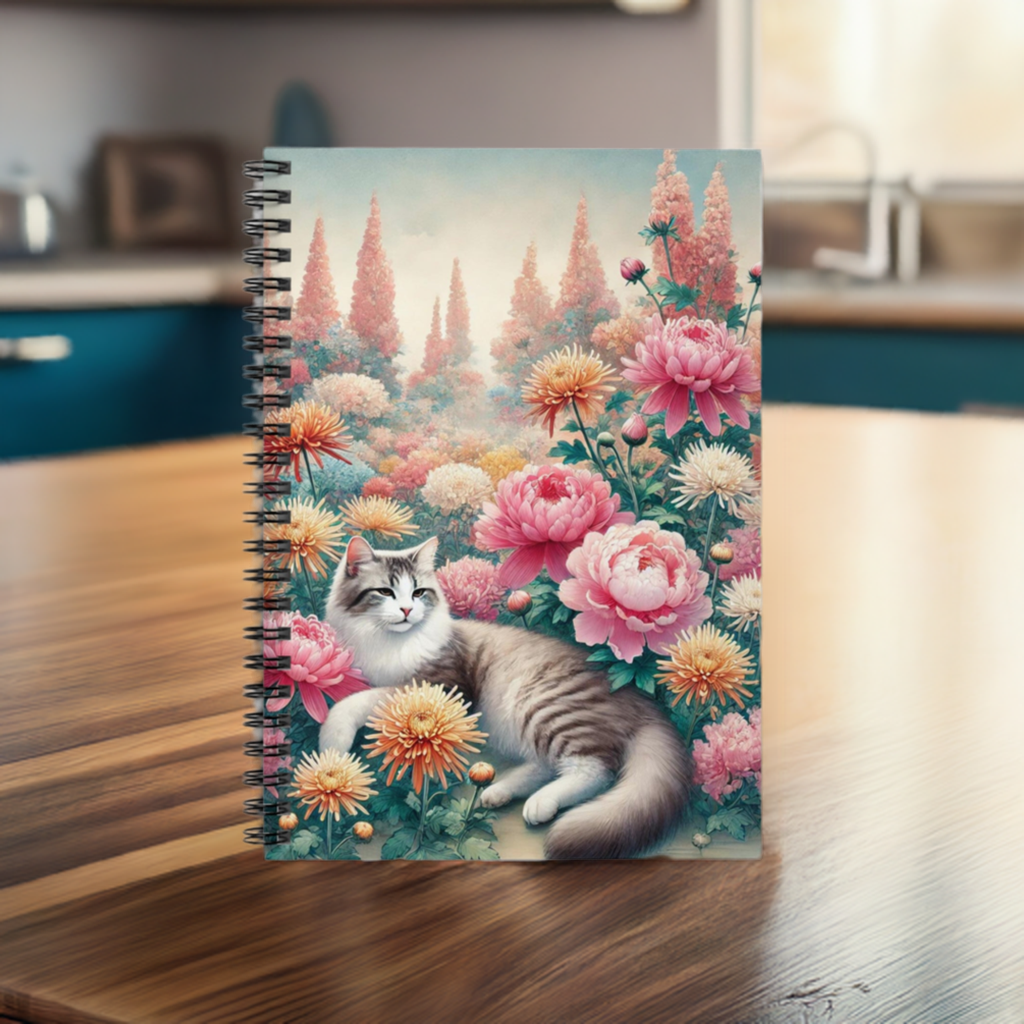 November Birth Flower - Spiral Notebook - Ruled Line   