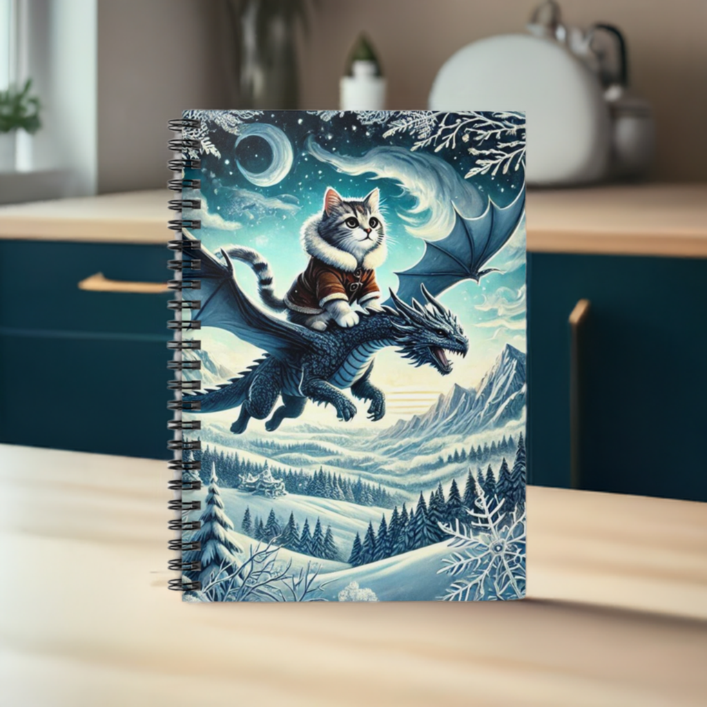 Winter Dragon Adventures - Spiral Notebook - Ruled Line   