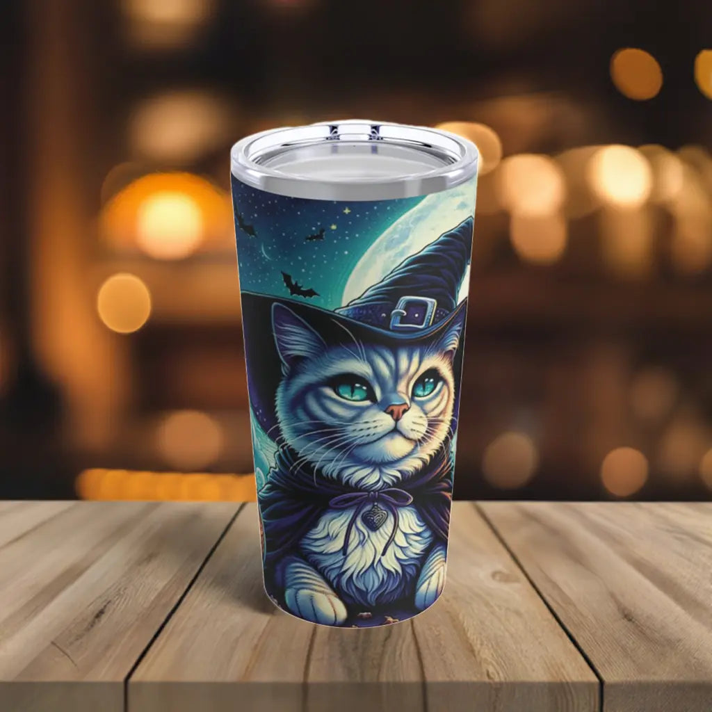 Witch Potion Maker - Cat Lover -  Stainless Steel Tumbler 20oz - With Lid   