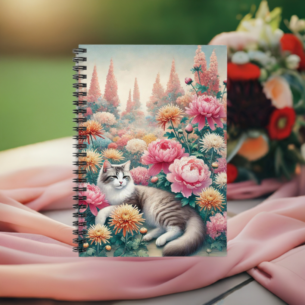 November Birth Flower - Spiral Notebook - Ruled Line   