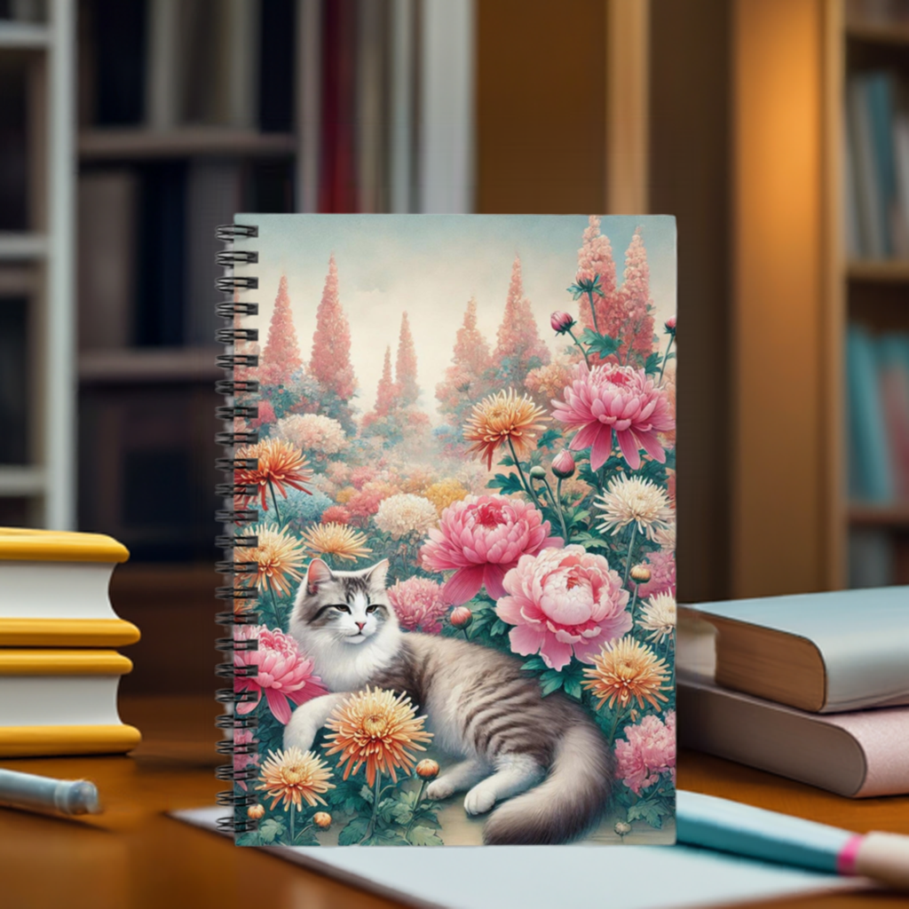 November Birth Flower - Spiral Notebook - Ruled Line   