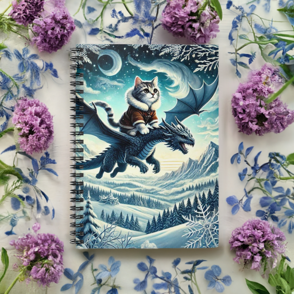 Winter Dragon Adventures - Spiral Notebook - Ruled Line   