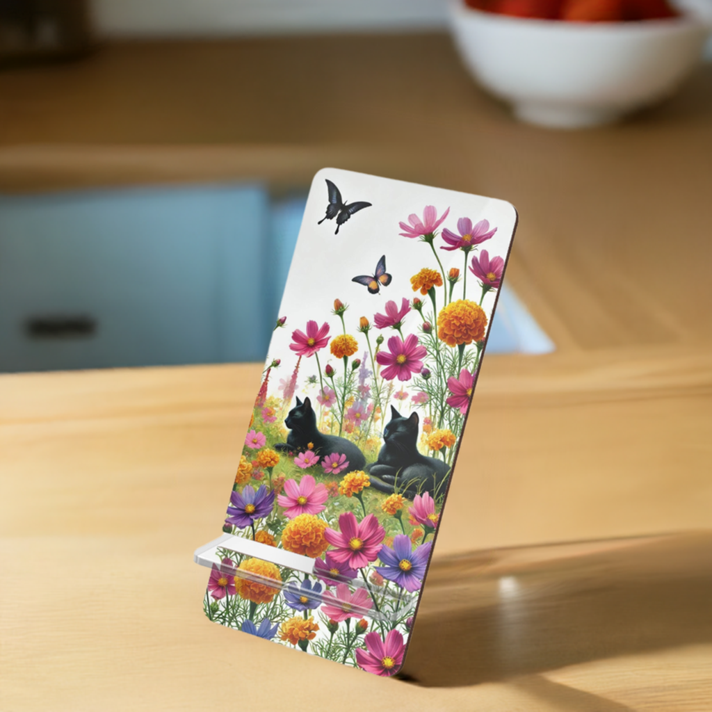 October Birth Flower - Cat Lover - Mobile Display Stand for Smartphones   