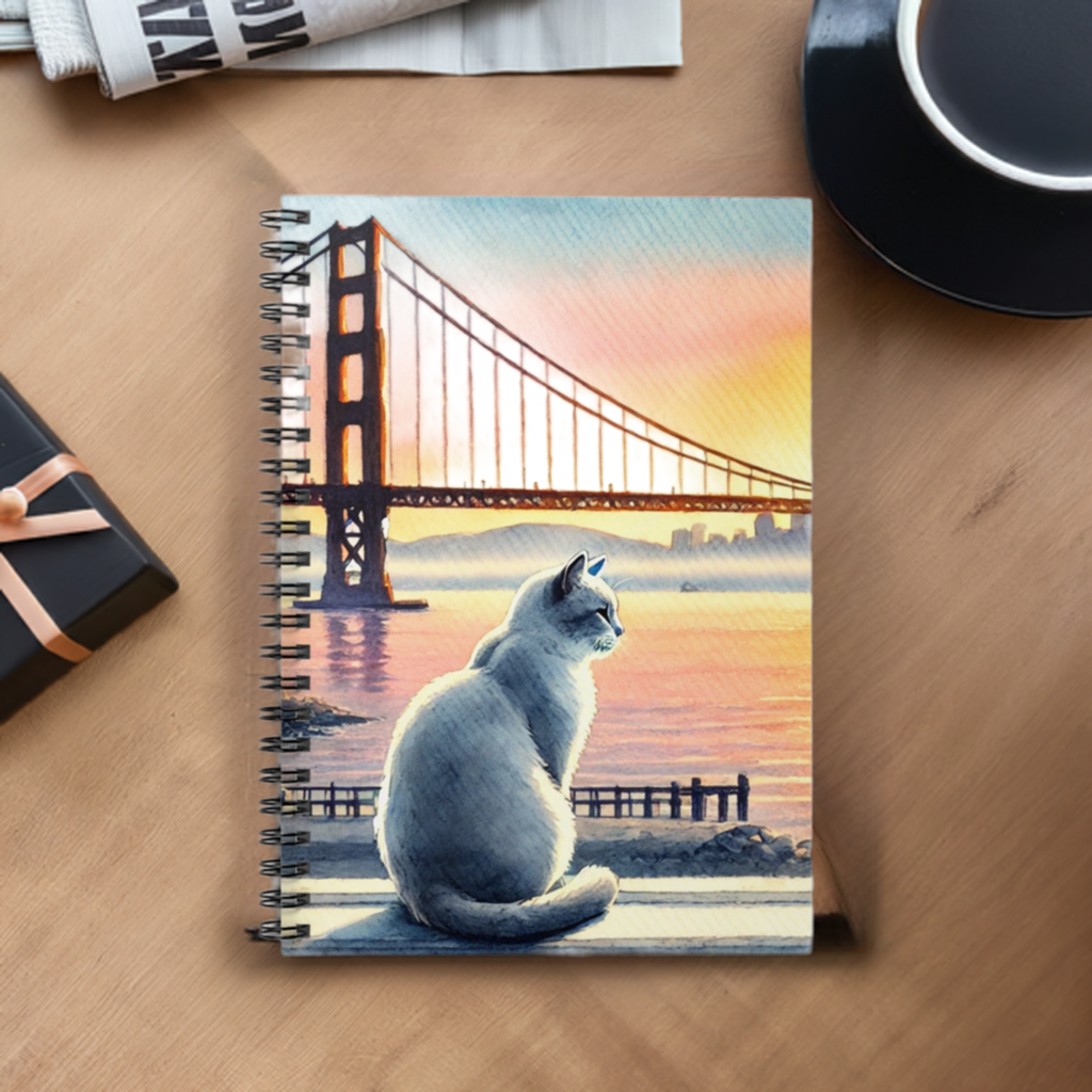 San Francisco - Cat Lover - Spiral Notebook - Ruled Line   