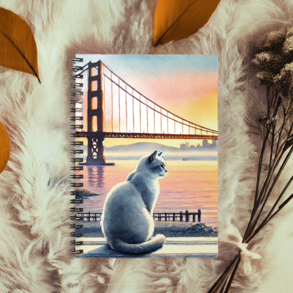 San Francisco - Cat Lover - Spiral Notebook - Ruled Line   