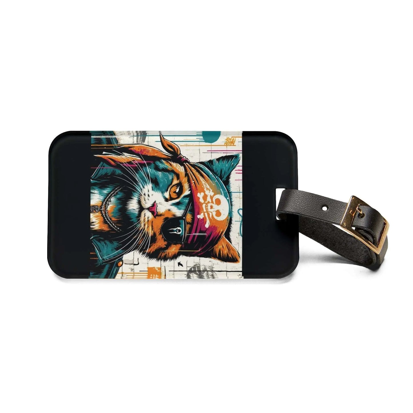 Graffiti Cat Pirate - Luggage Tag - Accessories