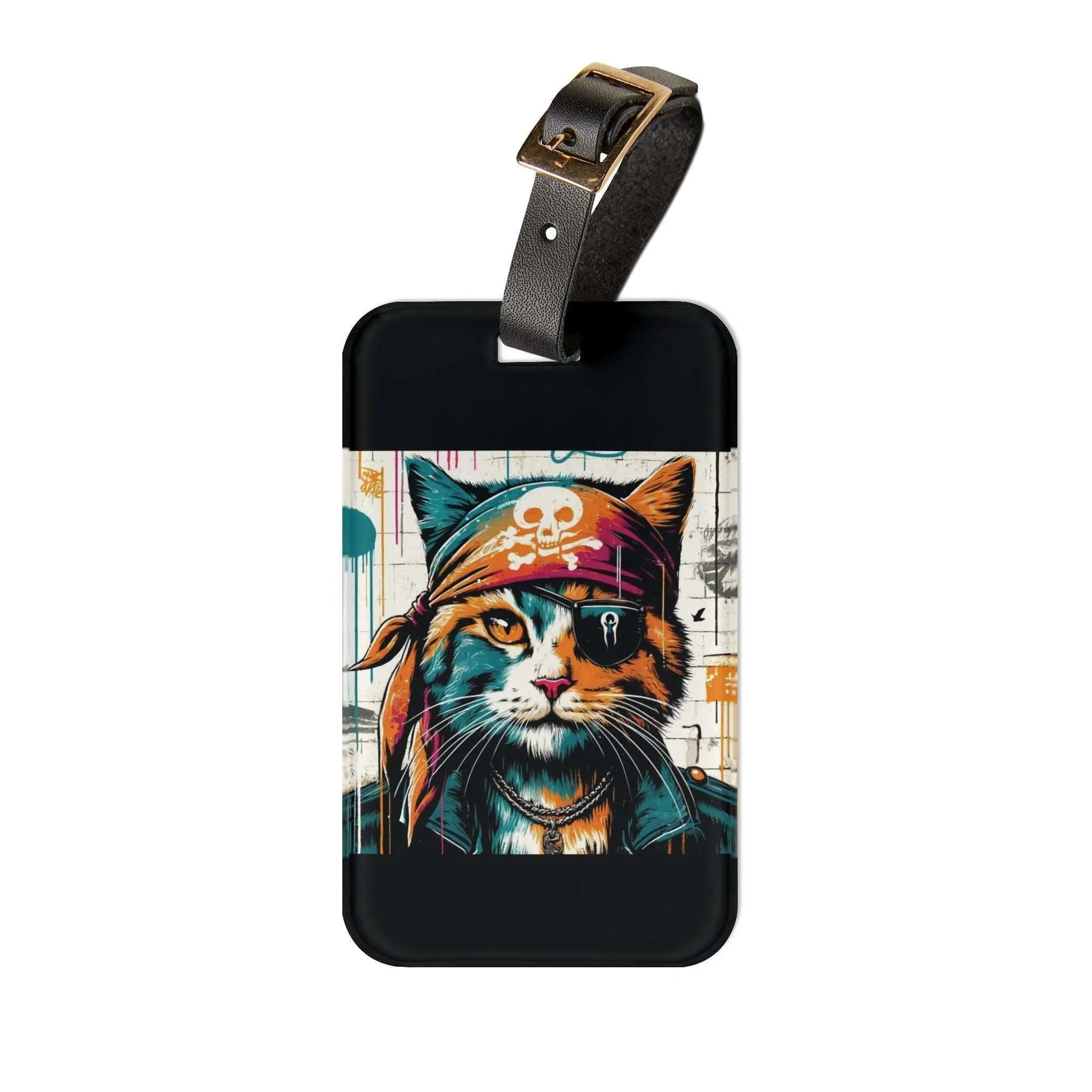 Graffiti Cat Pirate - Luggage Tag - Accessories