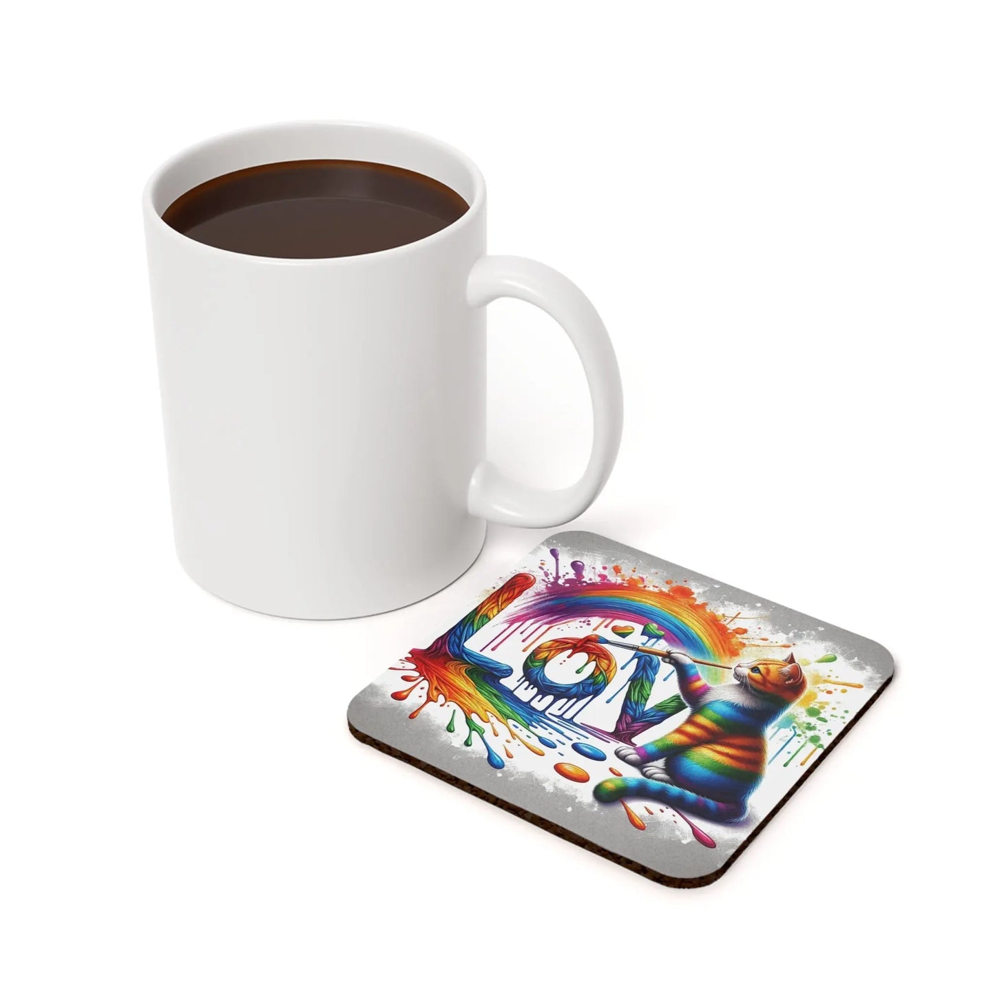 Graffiti Love Cat Decor - Coaster - Home Decor