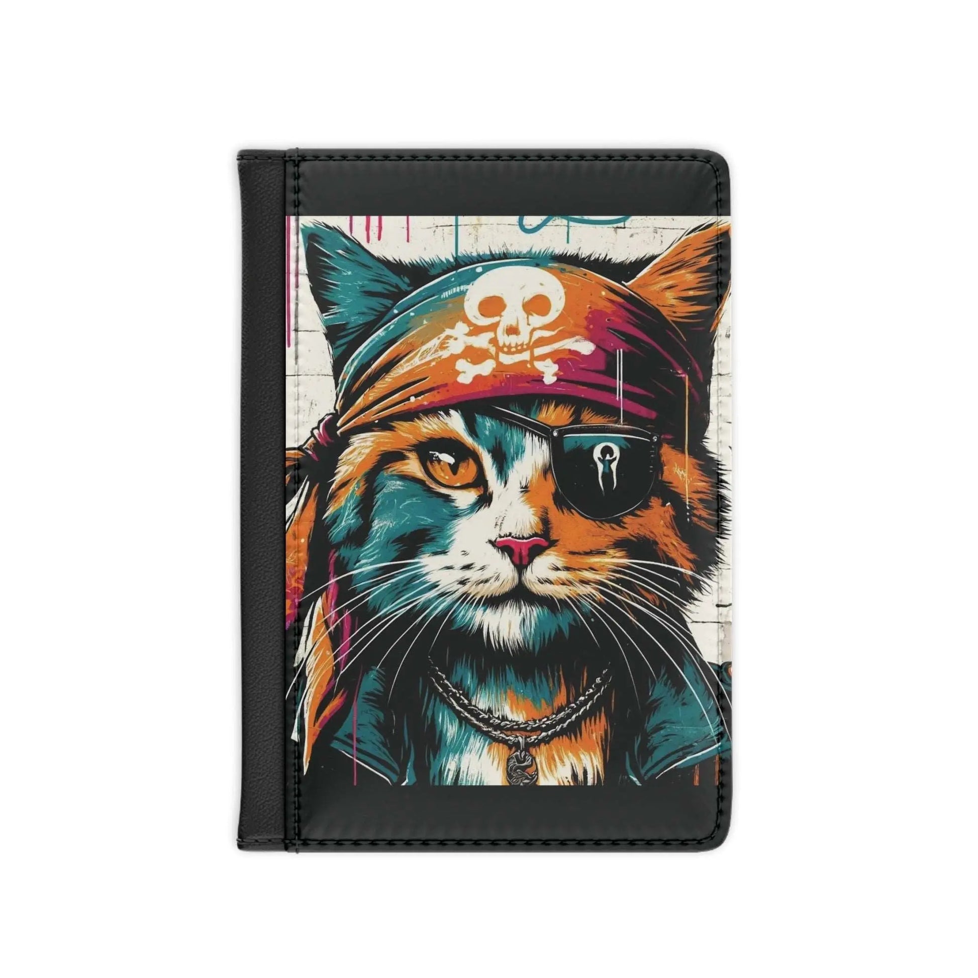 Graffiti Pirate Cat - Passport Cover - Accessories