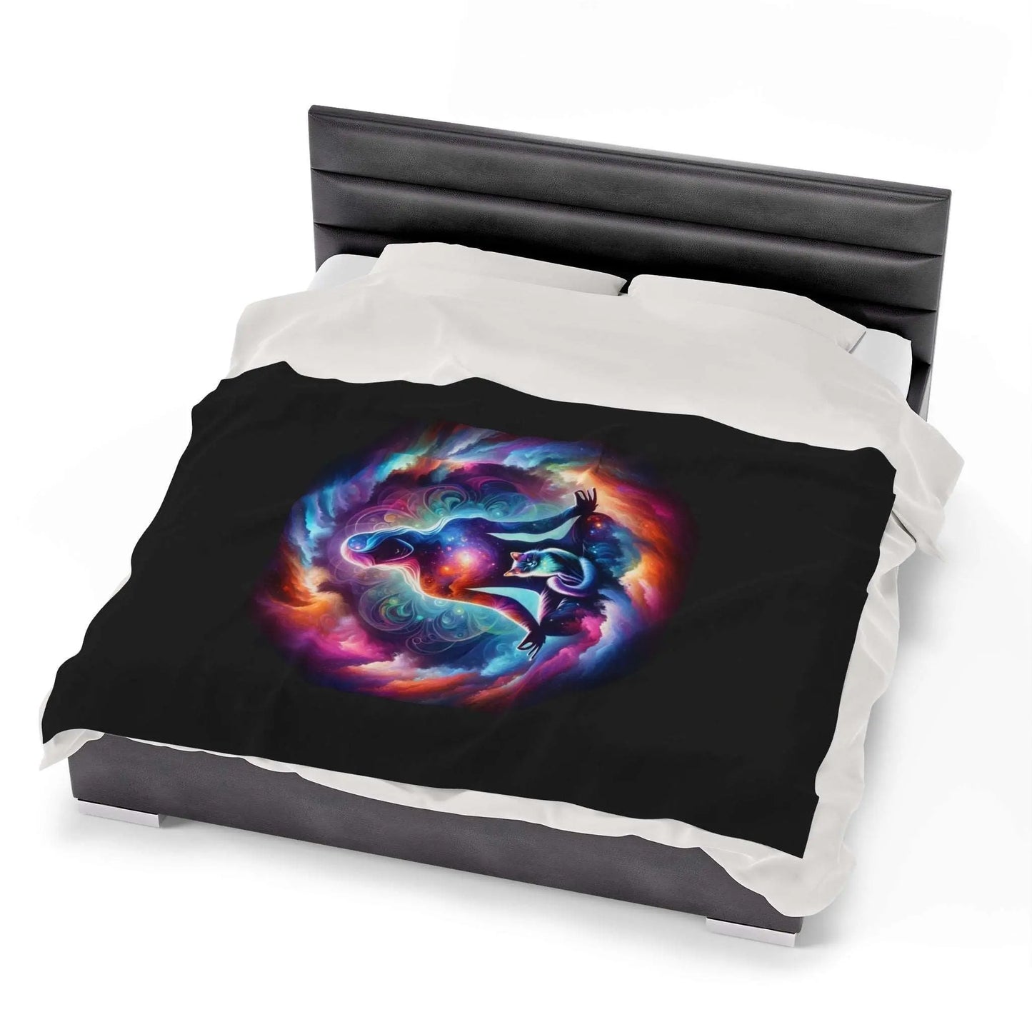 Karma is a Cat - Velveteen Plush Blanket - All Over Prints