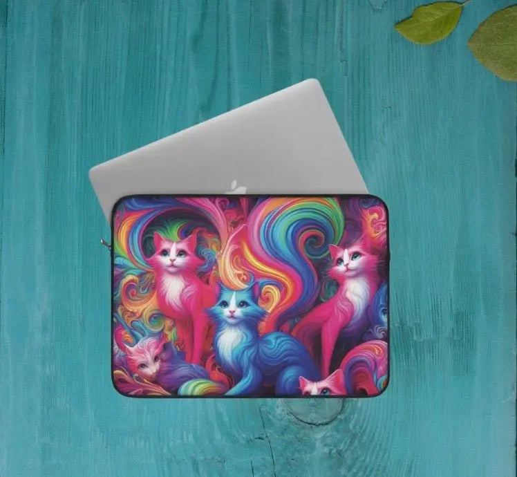 Kitty Kaleidoscope - Cat Lover - Laptop Sleeve - Laptop Sleeve