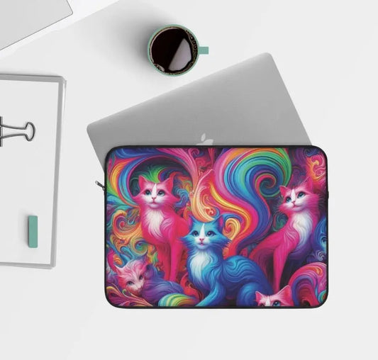 Kitty Kaleidoscope - Cat Lover - Laptop Sleeve - Laptop Sleeve