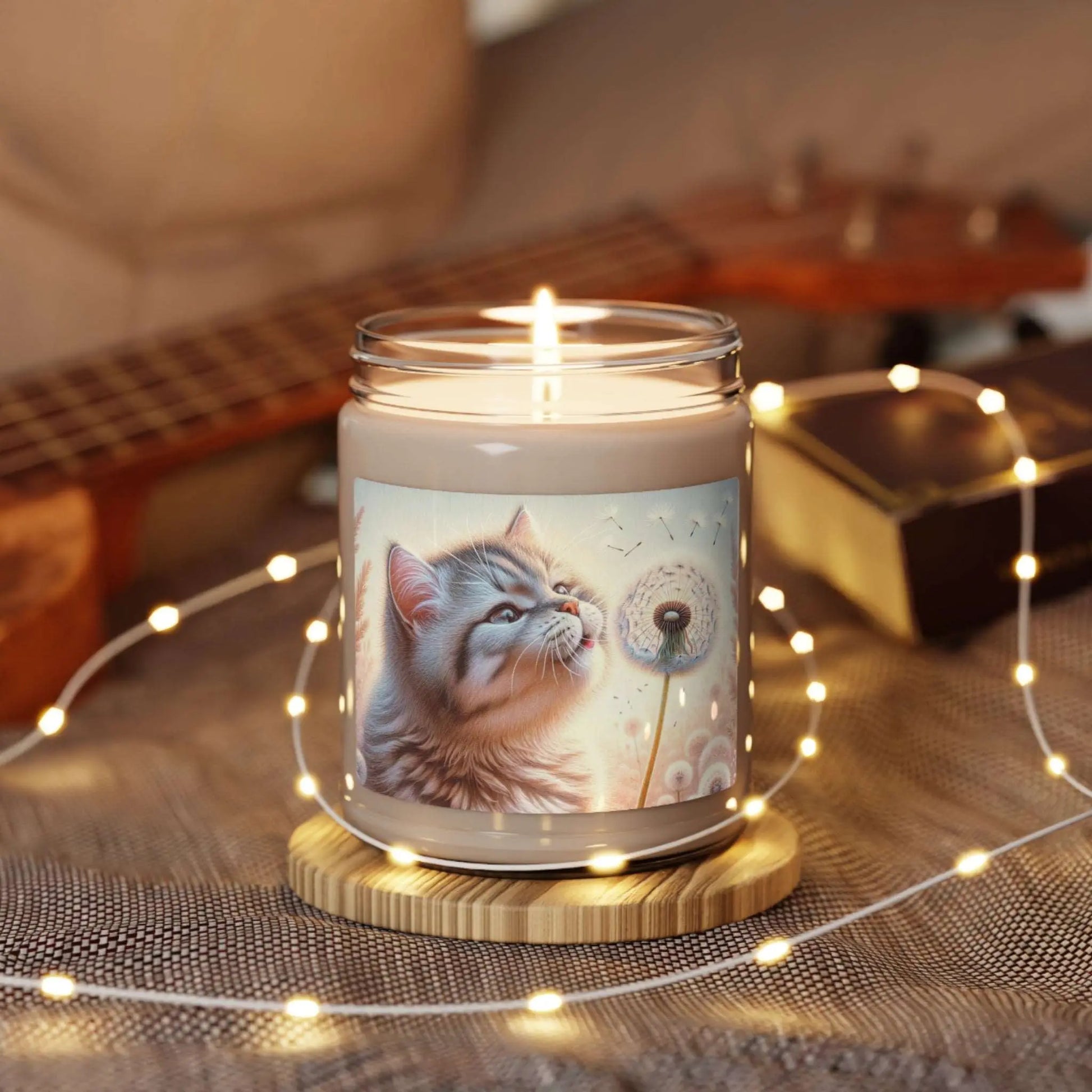 Kitty Wishes - Cat Lover - Scented Soy Candle, 9oz - Home Decor