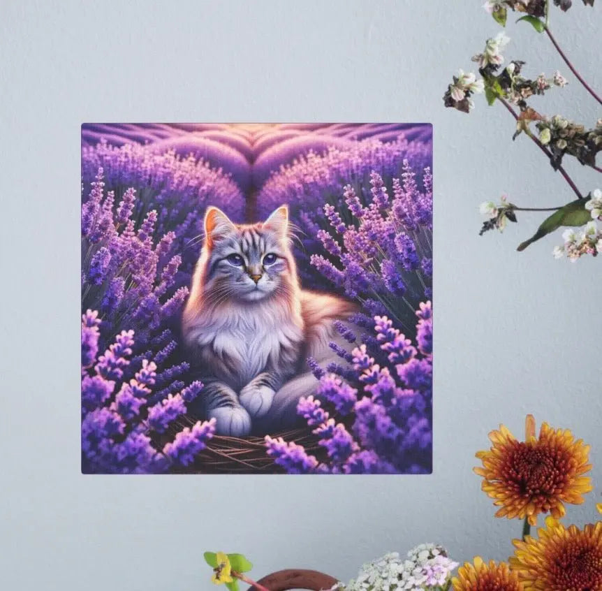 Lavender Haze - Wall Art Decor - Cat Lover - Canvas