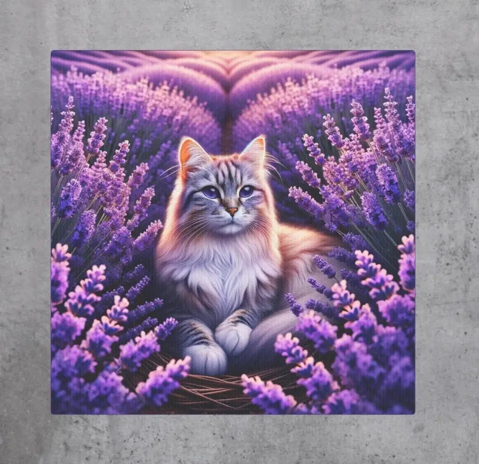 Lavender Haze - Wall Art Decor - Cat Lover - Canvas