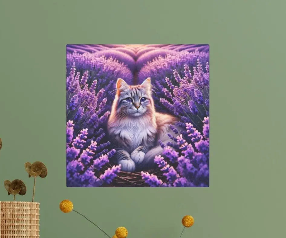 Lavender Haze - Wall Art Decor - Cat Lover - Canvas