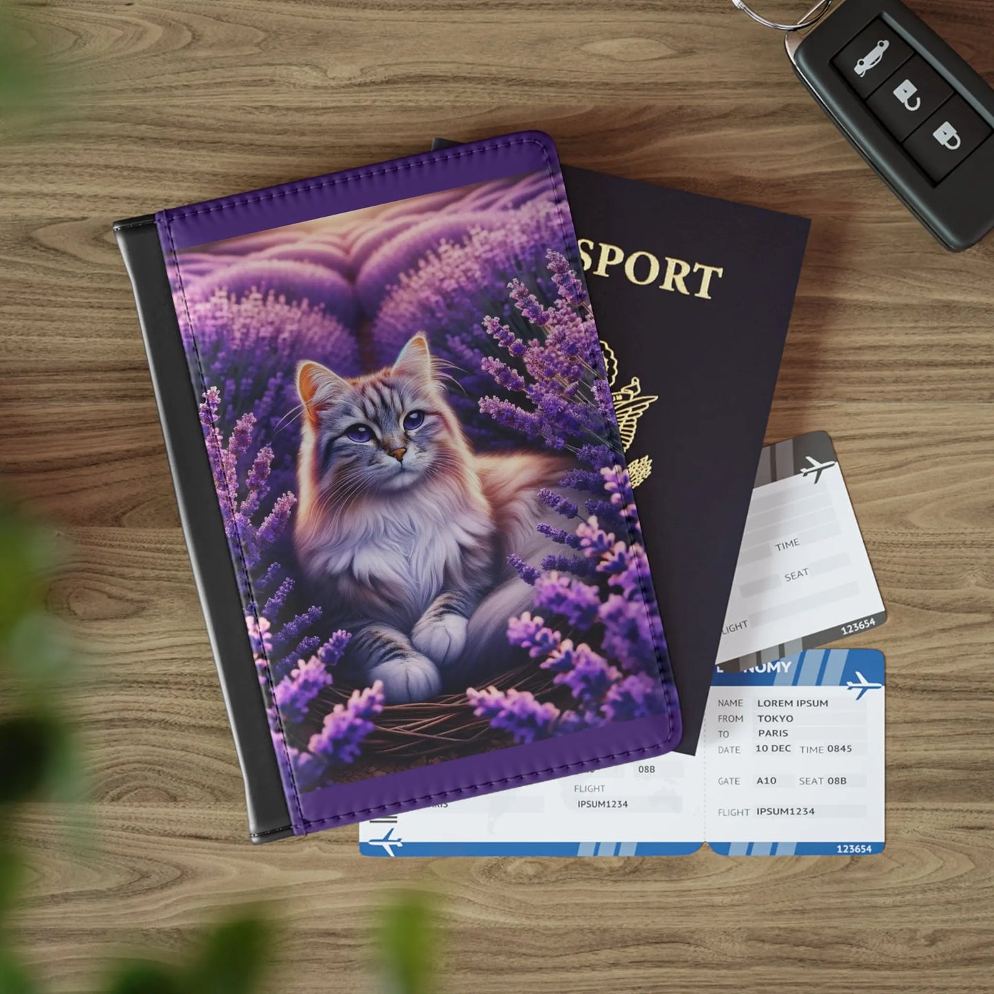 Lavender Haze - Cat Lover - Passport Cover - Accessories