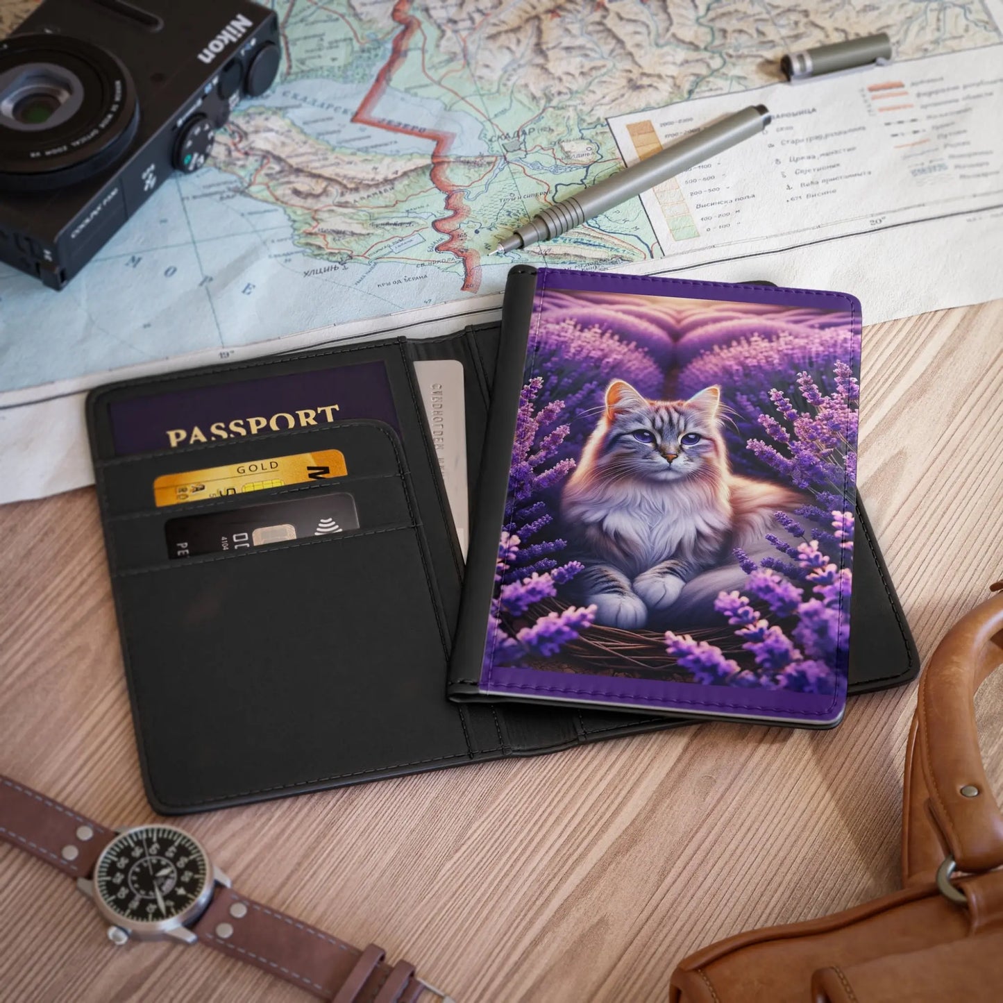 Lavender Haze - Cat Lover - Passport Cover - Accessories