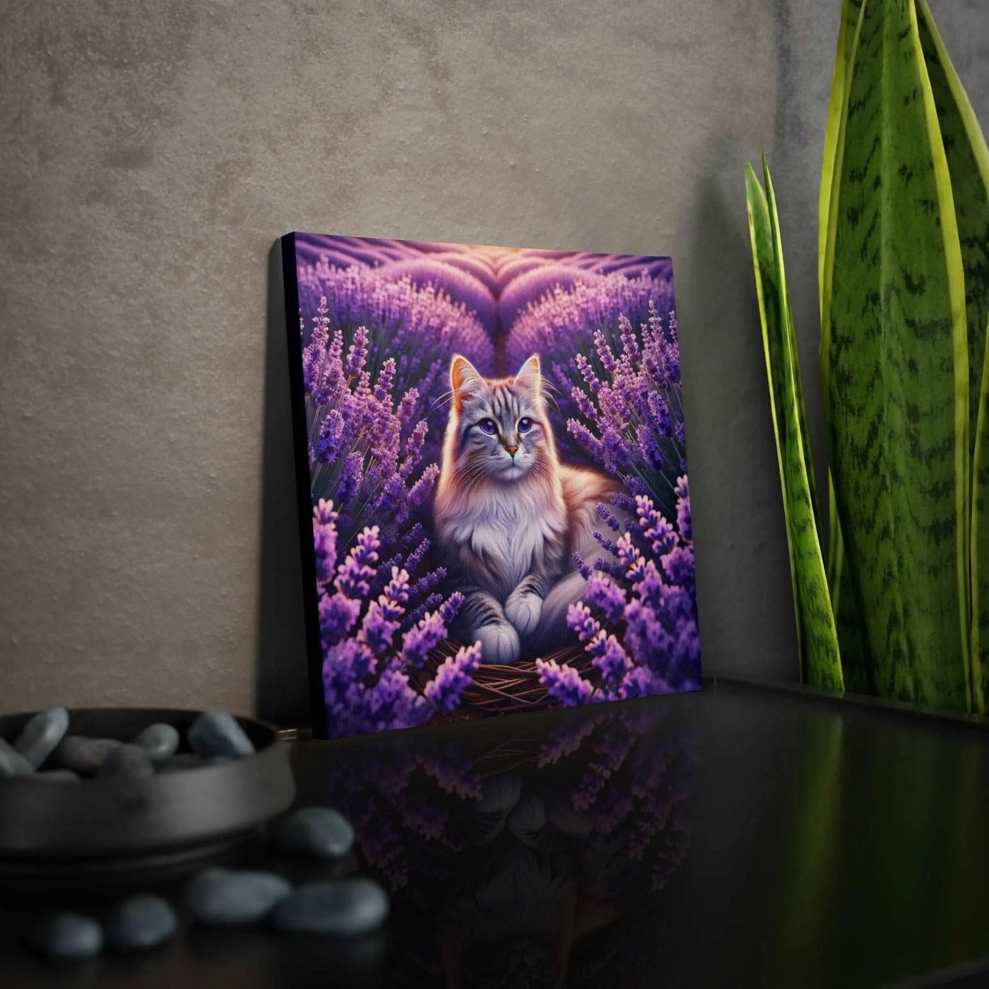 Lavender Haze - Wall Art Decor - Cat Lover - Canvas