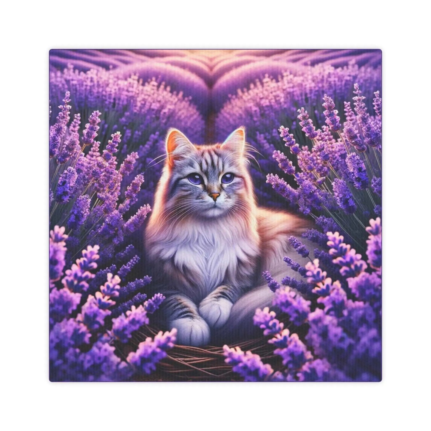 Lavender Haze - Wall Art Decor - Cat Lover - Canvas