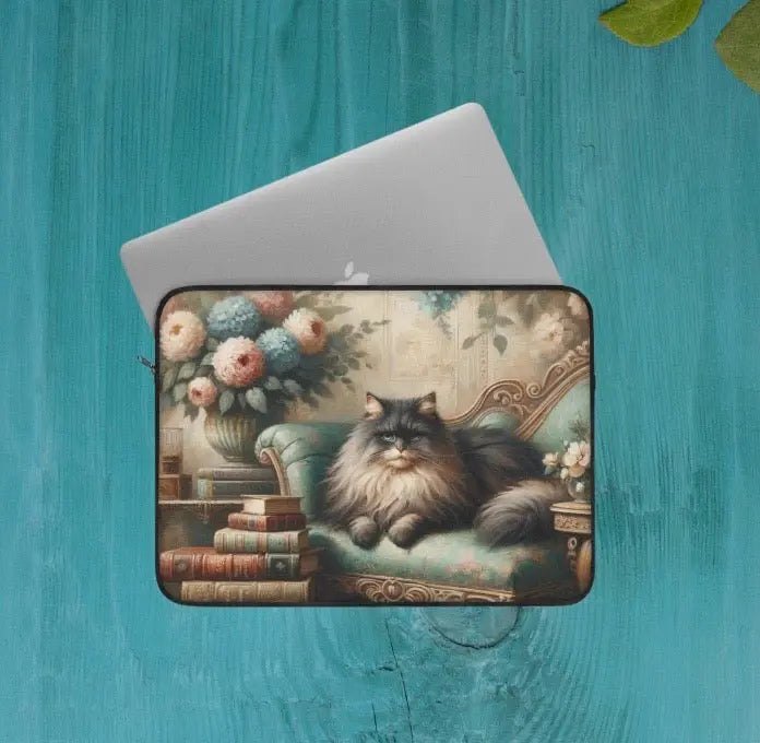 Lounge Kitty - Book Lover - Laptop Sleeve - Laptop Sleeve