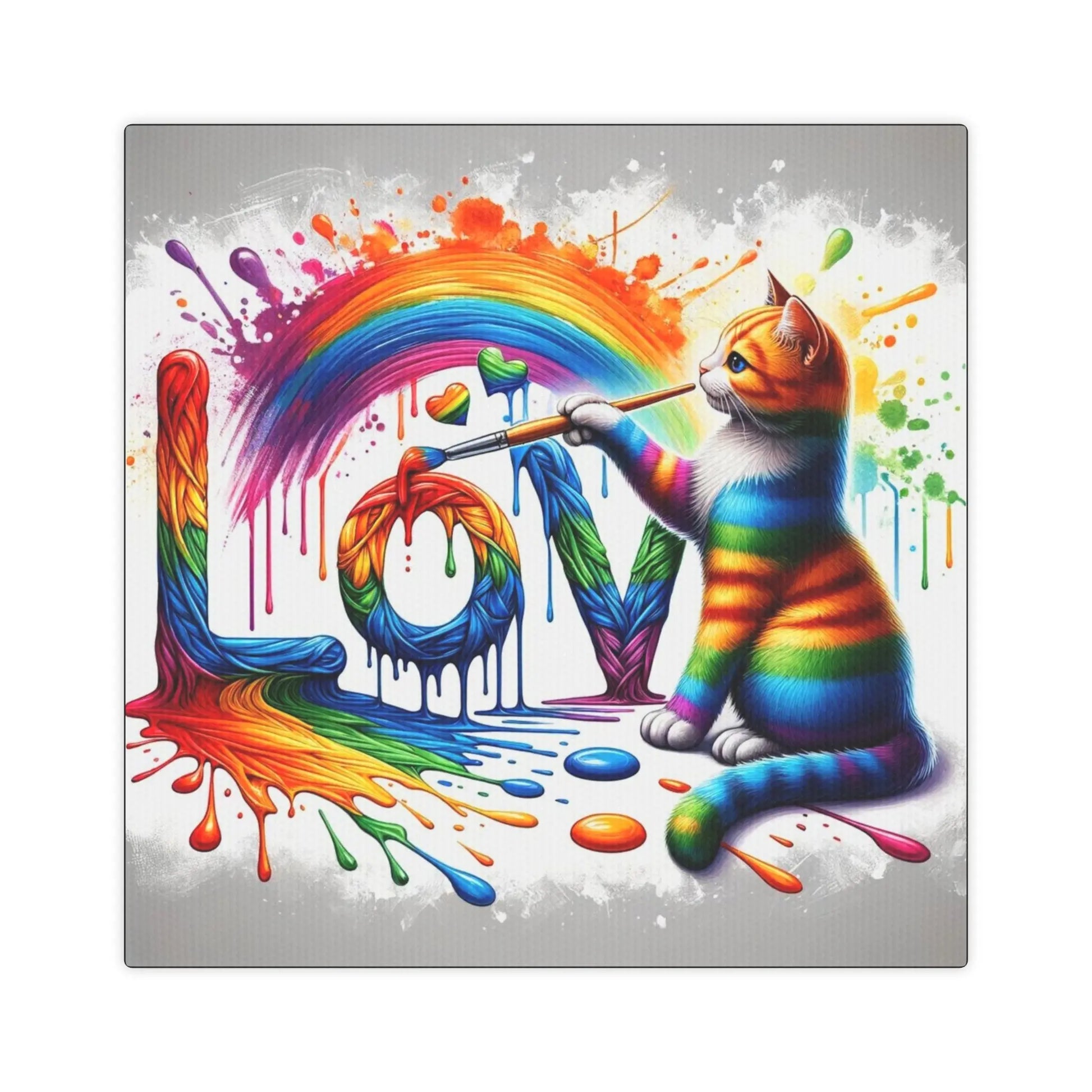 Love Graffiti - Cat Lover- Wall Art Decor - Canvas