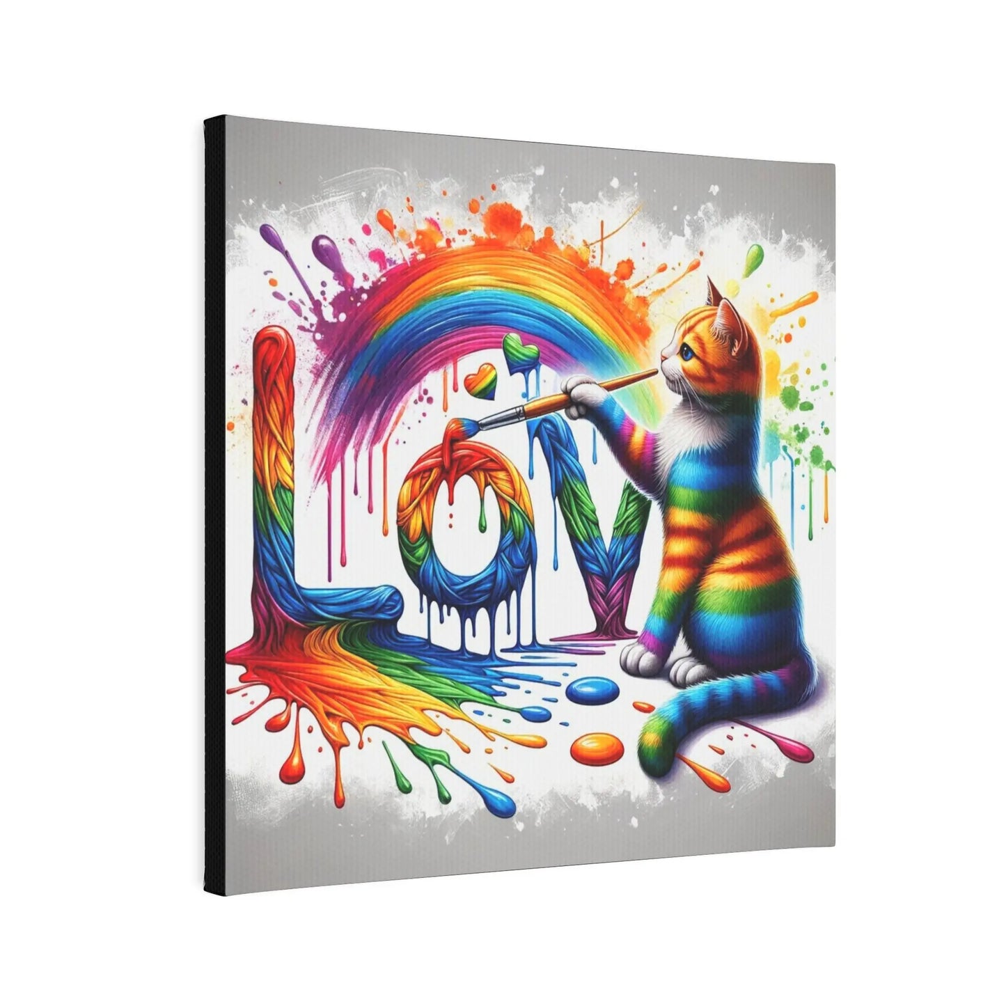 Love Graffiti - Cat Lover- Wall Art Decor - Canvas