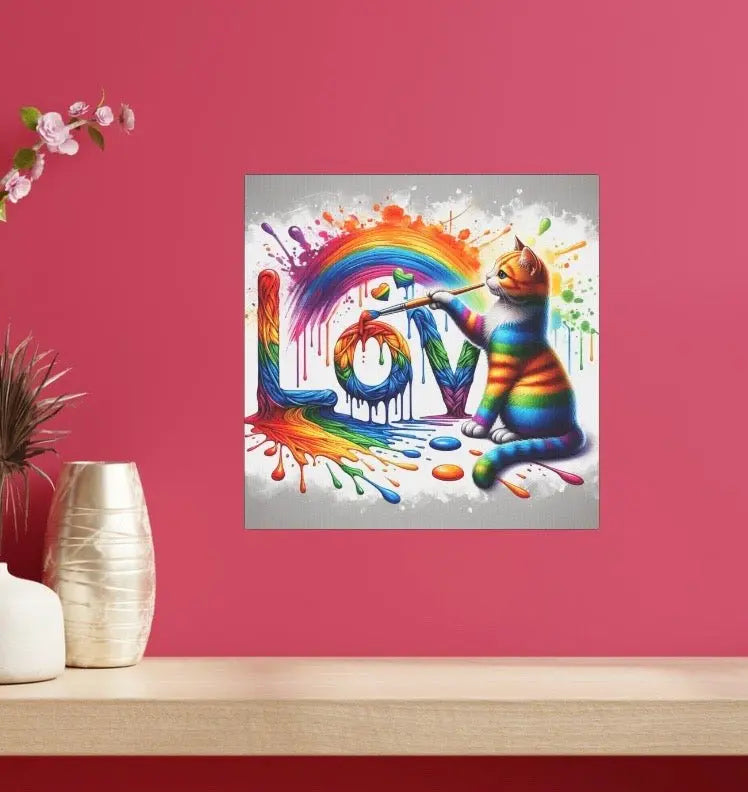 Love Graffiti - Cat Lover- Wall Art Decor - Canvas