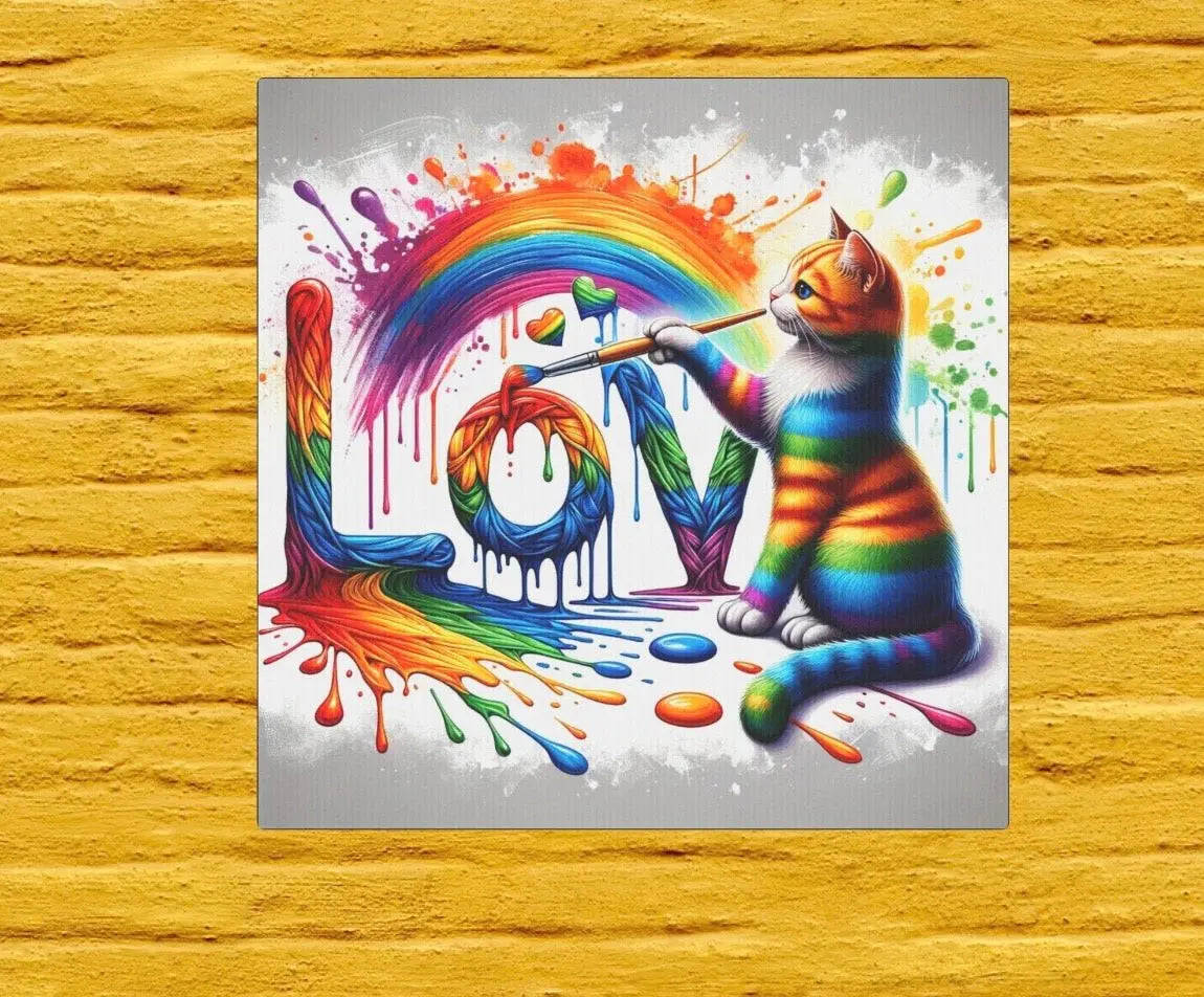 Love Graffiti - Cat Lover- Wall Art Decor - Canvas