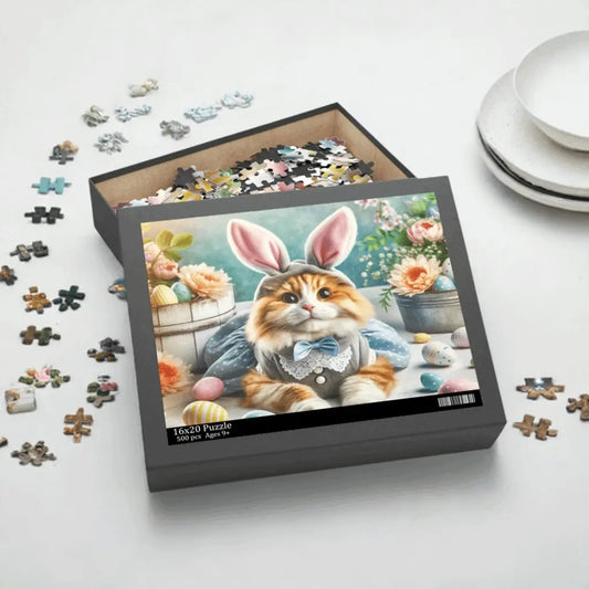 Maine Coon Cat Easter Bunny Puzzle (120, 252, 500-Piece) - Puzzle