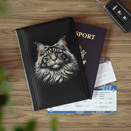 Maine Coon Graphic - Passport Cover - Travel Accessory - Accessories