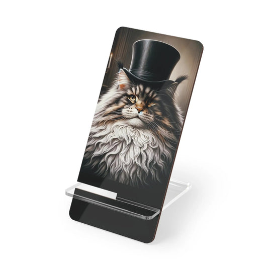 Maine Coon in a Top Hat - Mobile Display Stand for Smartphones - Accessories