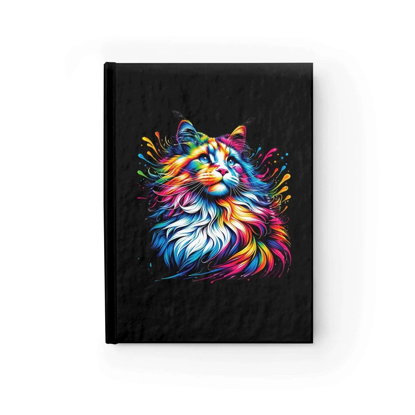 Maine Coon Rainbow Drops - Cat Lover - Blank - Hard Cover Journal - Paper products