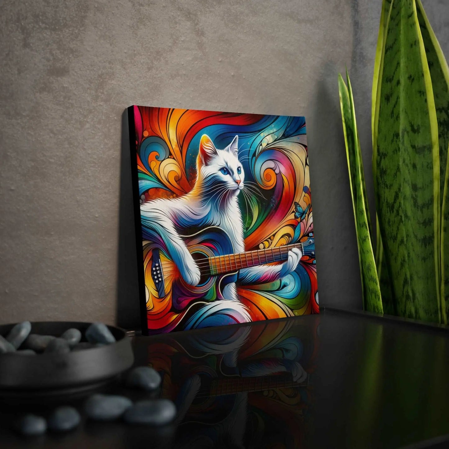 Musical Kaleidoscope Cat - Wall Art Decor - Cat Lover - Canvas