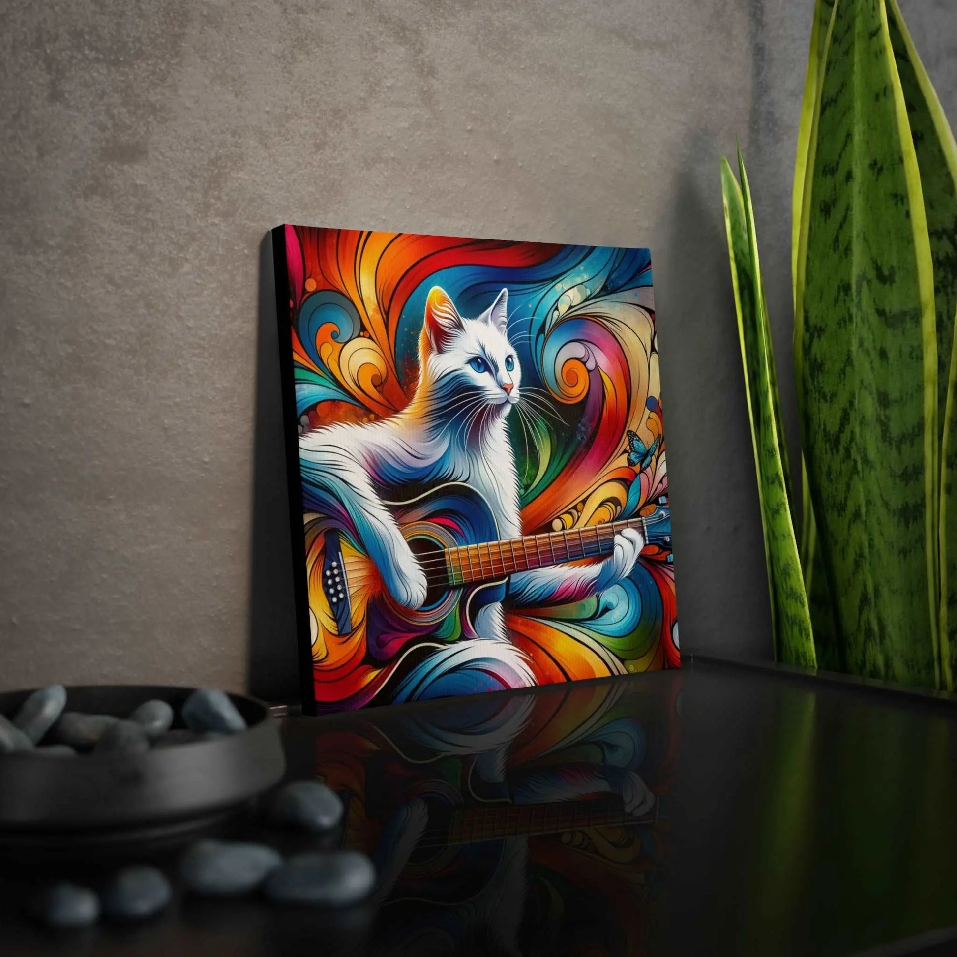 Musical Kaleidoscope Cat - Wall Art Decor - Cat Lover - Canvas